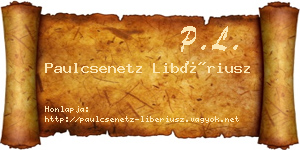 Paulcsenetz Libériusz névjegykártya